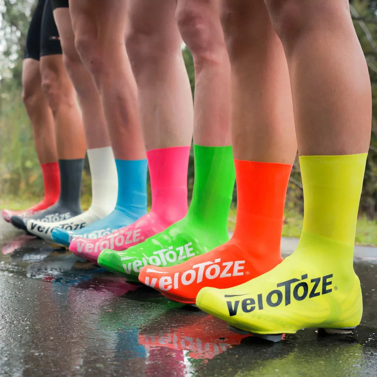 Copriscarpe veloToze Short 2.0 giallo fluo Copriscarpe veloToze Short 2.0 giallo fluo