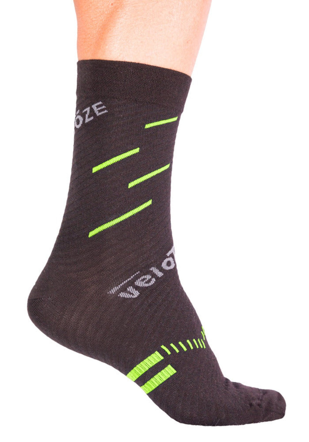 veloToze Cycling Sock Active Compression with Merino Wool Blend
